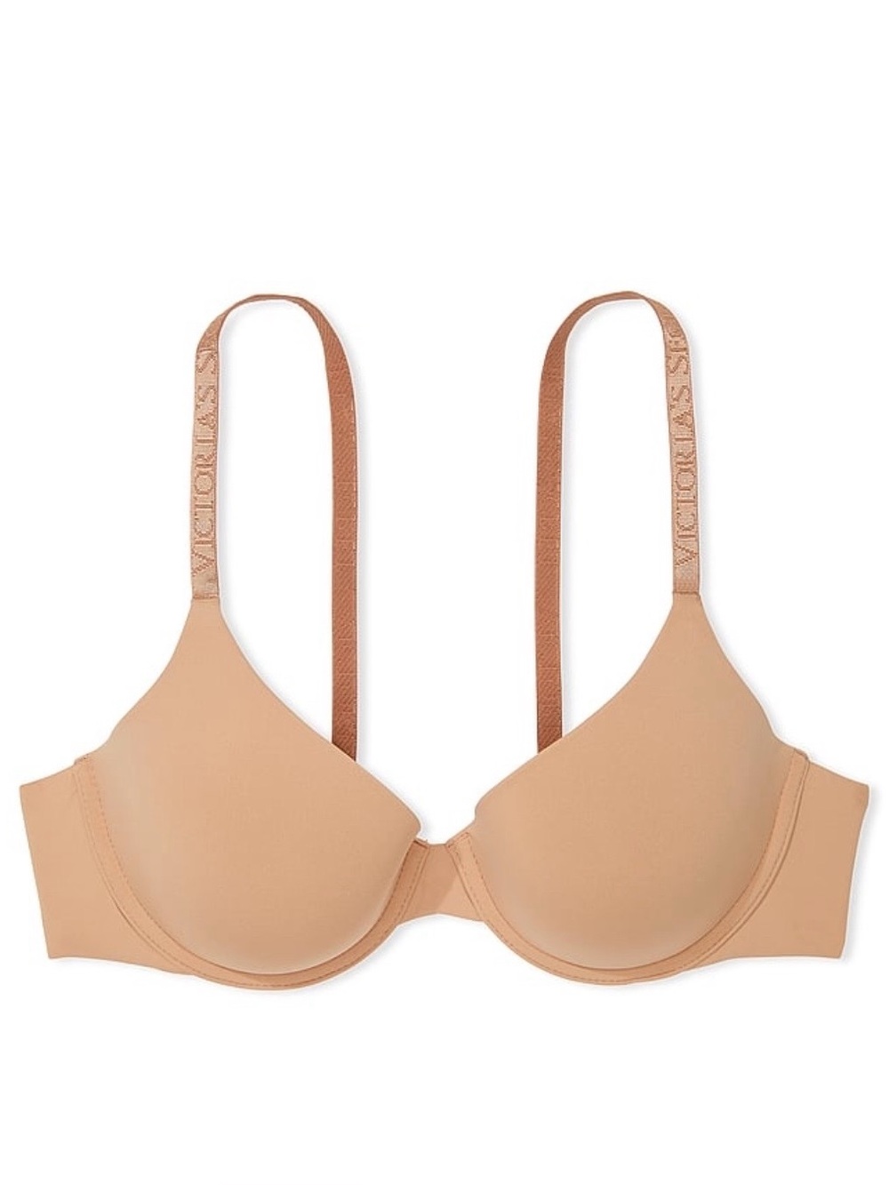 Victorias Secret The T-shirt Lightly Lined Smooth Demi Bra Nude Praline 36C New!